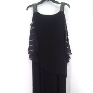 Rhinestone Black Jumpsuit Large NWT